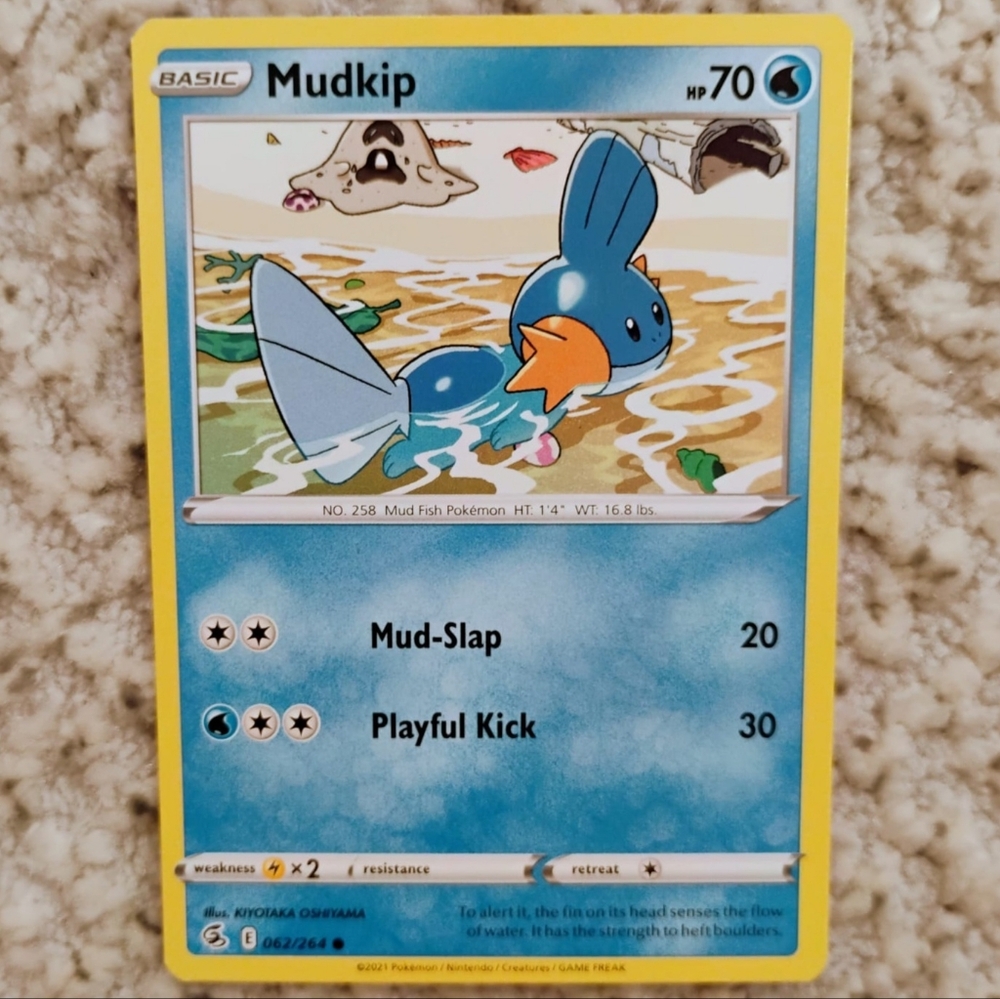 POKEMON TCG Card Mudkip Fusion Strike 062/264 PZ
